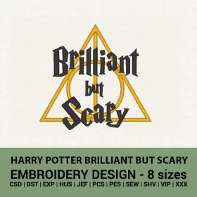 Brilliant but scary Harry Potter embroidery design