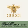 Gucci Fly logo embroidery files