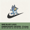 Nike Bluey logo embroidery design