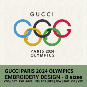 Gucci Olympics Paris 2024 embroidery design