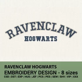 ravenclaw hogwarts harry potter embroidery design