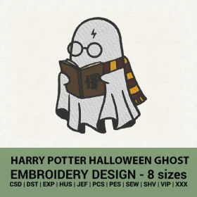 Harry Potter Halloween Ghost embroidery design instant download