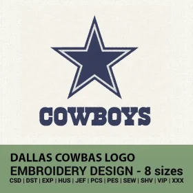 Dallas Cowboys logo classical machine embroidery design instant doeload