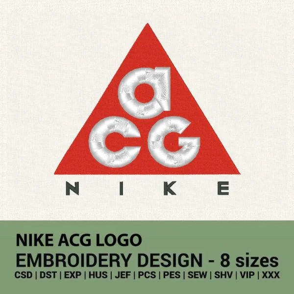 NIKE SCG logo machine embroidery design