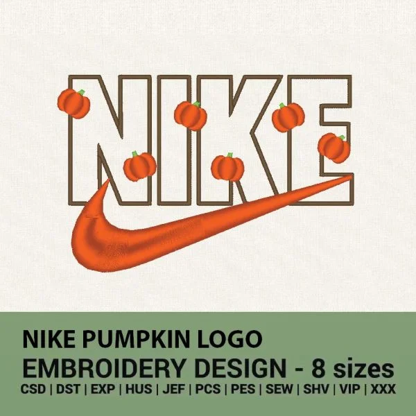 Nike pumpkin logo embroidery files