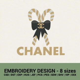 Christmas Fashion Brand Machine Embroidery Design Logo